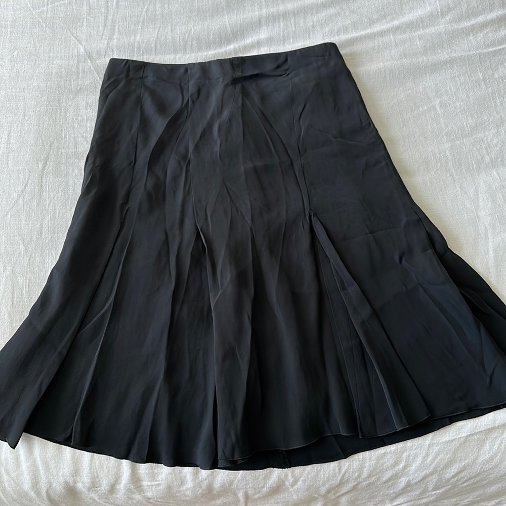 Prada black flare midi skirt size 44